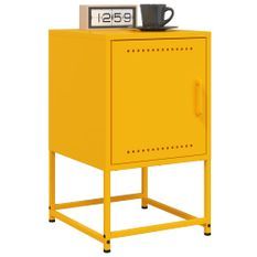 Tables de chevet 2 pcs jaune moutarde 36x39x60,5 cm acier