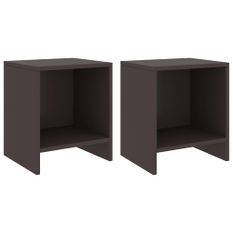 Tables de chevet 2 pcs Marron foncé 35x30x40 cm Bois de pin 2