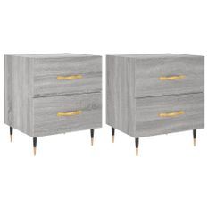 Tables de chevet 2 pcs sonoma gris 40x35x47,5 cm