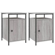 Tables de chevet 2 pcs sonoma gris 40x42x60cm bois d'ingénierie