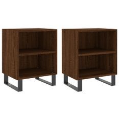 Tables de chevet 2pcs chêne marron 40x30x50cm bois d'ingénierie