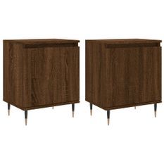 Tables de chevet 2pcs chêne marron 40x30x50cm bois d'ingénierie