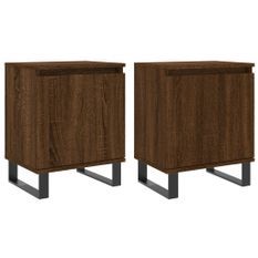 Tables de chevet 2pcs chêne marron 40x30x50cm bois d'ingénierie