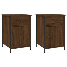 Tables de chevet 2pcs Chêne marron 40x42x60cm Bois d'ingénierie