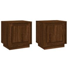 Tables de chevet 2pcs chêne marron 44x35x45cm bois d'ingénierie