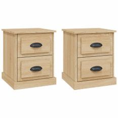 Tables de chevet 2pcs chêne sonoma 39x39x47,5cm bois ingénierie