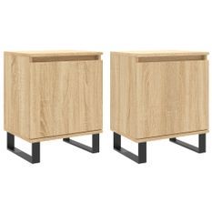 Tables de chevet 2pcs chêne sonoma 40x30x50cm bois d'ingénierie