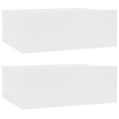 Tables de chevet flottantes 2 pcs Blanc 40x30x15 cm