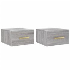 Tables de chevet murales 2 pcs sonoma gris 35x35x20 cm