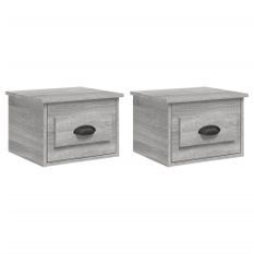 Tables de chevet murales 2 pcs sonoma gris 41,5x36x28 cm