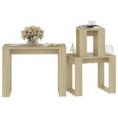 Tables gigognes 3 pcs Chêne Sonoma