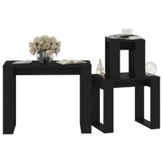 Tables gigognes 3 pcs Noir 3