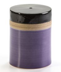 Tabouret bas rond céramique violet