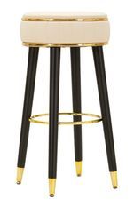 Tabouret de bar London crème design vintage élégant