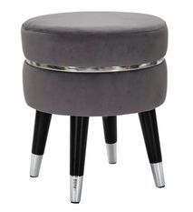 Tabouret de bar paris gris argenté ø 35 x 40,5 cm