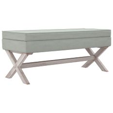 Tabouret de rangement Gris clair 110x45x49 cm Velours