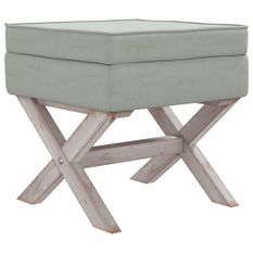 Tabouret de rangement Gris clair 45x45x49 cm Velours