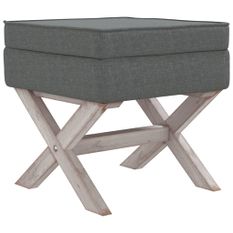 Tabouret de rangement Gris foncé 45x45x49 cm Tissu