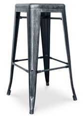 Tabouret haut acier vintage renforcé Kalax 76 cm - Haut de gamme