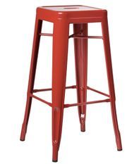 Tabouret industriel en acier brillant KONTOIR - Hauteur d'assise 65 cm