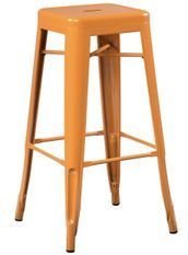 Tabouret industriel en acier brillant KONTOIR - Hauteur d'assise 76 cm