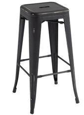 Tabouret industriel KONTOIR en acier vintage - Hauteur d'assise 76 cm