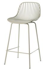 Tabouret métal et assise en polypropylène TYPHON - Hauteur d'assise 66 cm