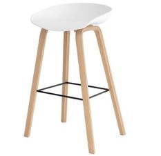 Tabouret nordique en bois de hêtre et assise en polypropylène – Modèle Kloran