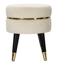 Tabouret paris crème/or cm ø 35 x 40,5