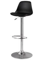 Tabouret pivotant et relevable pied acier chromé Kaly