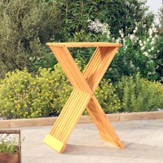 Tabouret pliant 40x32,5x70 cm Bois massif de teck