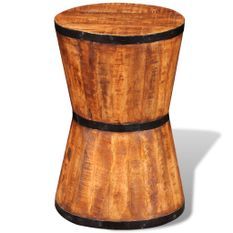 Tabouret sablier Bois de manguier brut