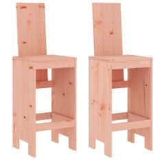 Tabourets de bar 2 pcs 40x42x120 cm bois massif douglas