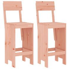 Tabourets de bar 2 pcs 40x48,5x115,5 cm bois massif douglas