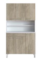 Buffet de cuisine L 100 cm - décor chêne