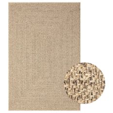 Tapis 140x200 cm aspect jute intérieur et extérieur