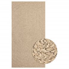 Tapis 80x150 cm aspect jute intérieur et extérieur