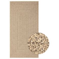 Tapis 80x150 cm aspect jute intérieur et extérieur