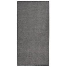 Tapis à tissage plat d'extérieur 100x200 cm Gris