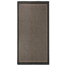 Tapis à tissage plat d'extérieur 100x200 cm Marron foncé