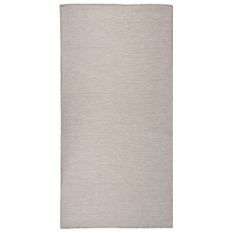 Tapis à tissage plat d'extérieur 100x200 cm Taupe