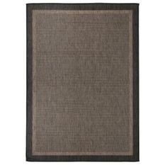 Tapis à tissage plat d'extérieur 120x170 cm Marron foncé