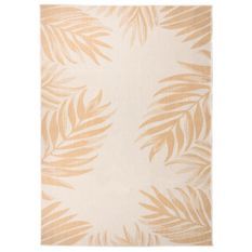 Tapis à tissage plat d'extérieur 120x170 cm Motif de feuille