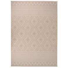 Tapis à tissage plat d'extérieur 120x170 cm Rayures brunes