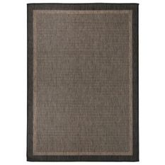 Tapis à tissage plat d'extérieur 140x200 cm Marron foncé