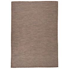 Tapis à tissage plat d'extérieur 160x230 cm Marron