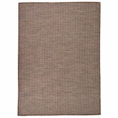 Tapis à tissage plat d'extérieur 200x280 cm Marron