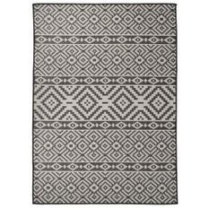 Tapis à tissage plat d'extérieur 200x280 cm Rayures noires