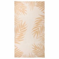 Tapis à tissage plat d'extérieur 80x150 cm Motif de feuille