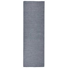 Tapis à tissage plat d'extérieur 80x250 cm Bleu